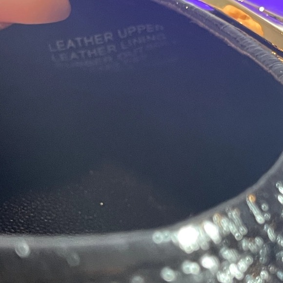 TORY BURCH Claire Quilted Black Ballet Flats with Gold Emblem Shoe 7 NWOB - Picture 8 of 9